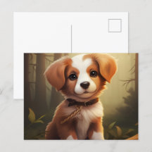 Carte postale A Heart of an Adorable Dog