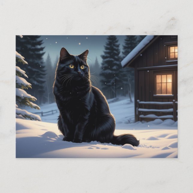 Postal Carte Postale Black Cat  Série 2 07 (Anverso)