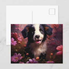 Postal Carte Postale Bouquet de Chiens