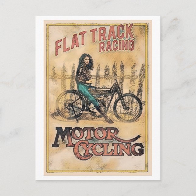 Postal Carte Postale British carrera de 1900 moto avión d (Anverso)