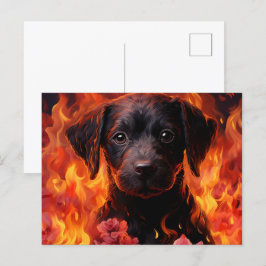 Postal Carte Postale Canine Ardente"