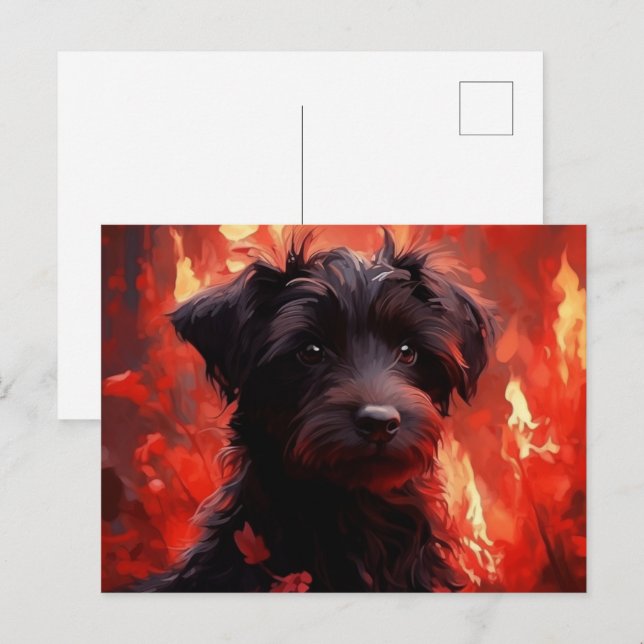 Postal Carte Postale Canine Brûlante (Anverso / Reverso)