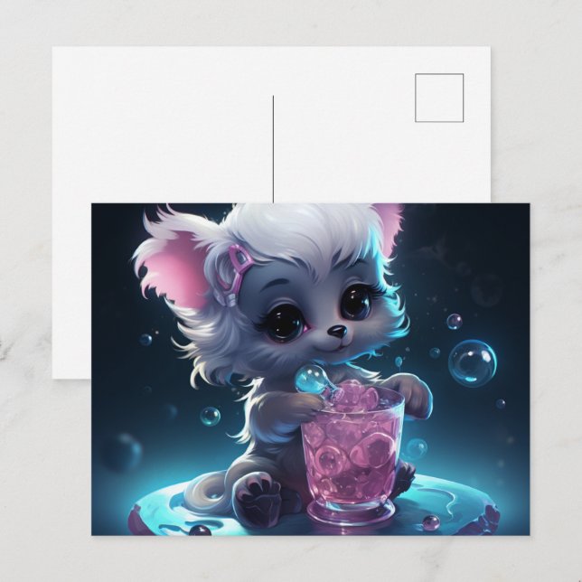 Postal Carte postale Charming Little Furballs (Anverso / Reverso)