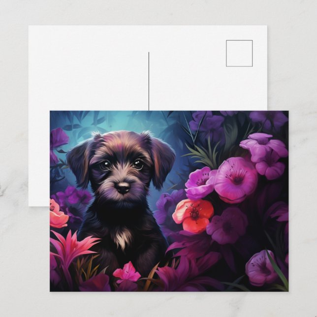 Postal Carte postale Charming Pooch (Anverso / Reverso)