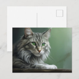 Postal Carte postale Chat Foret 2