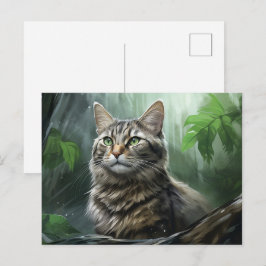 Postal Carte postale Chat Foret 3