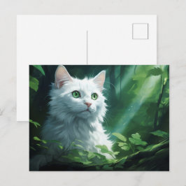 Postal Carte postale Chat Foret 8