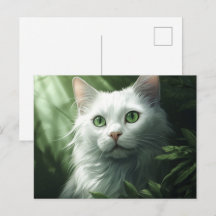 Carte postale Chat Foret 9