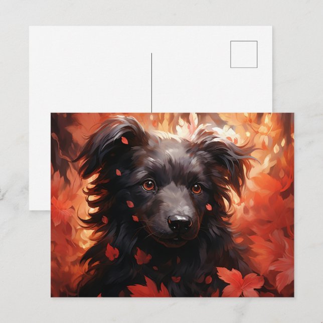 Postal Carte Postale Chien Flamboyant (Anverso / Reverso)