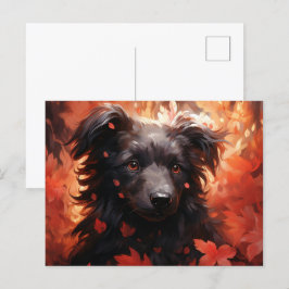 Postal Carte Postale Chien Flamboyant