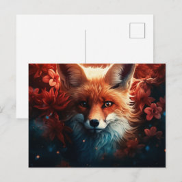 Postal Carte postale Enchanted Whispers of the Fox