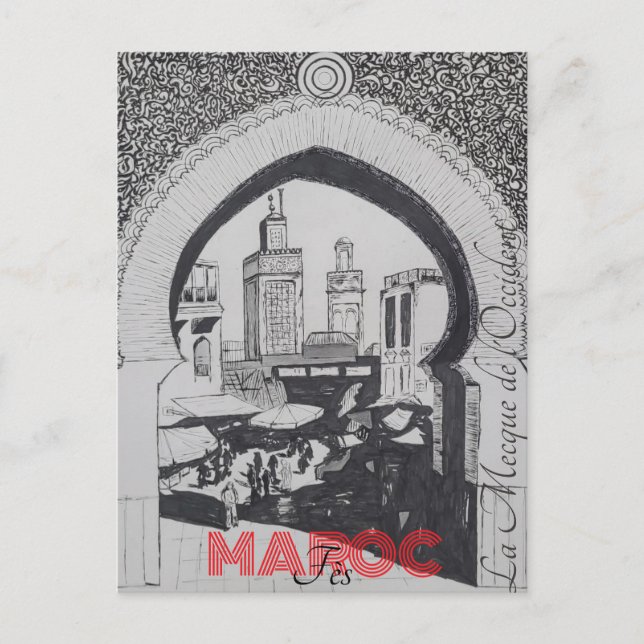Postal Carte Postale Fès Maroc (Anverso)