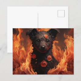 Postal Carte Postale Flamme Florale