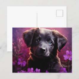Postal Carte Postale Fleur d'Amour Canine