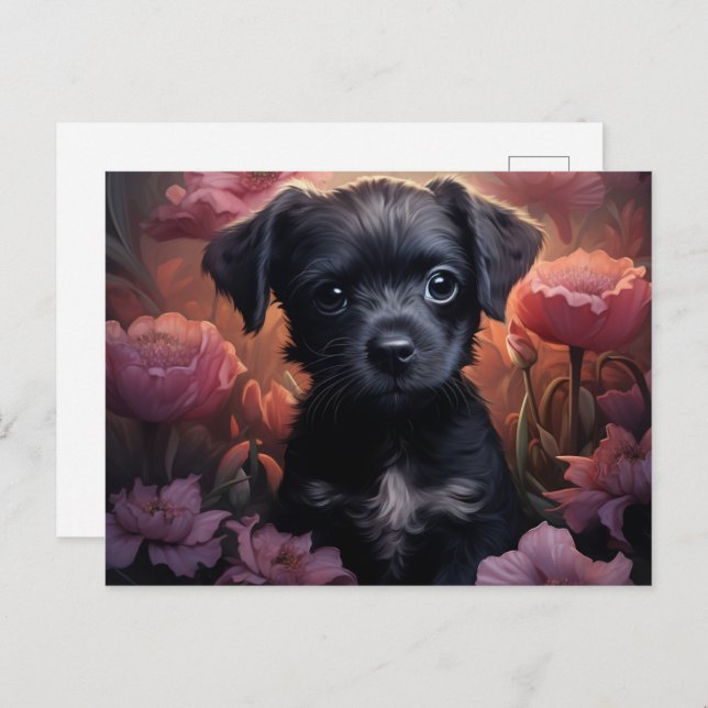 Postal Carte Postale Fleur Épanouie Canine (Anverso / Reverso)