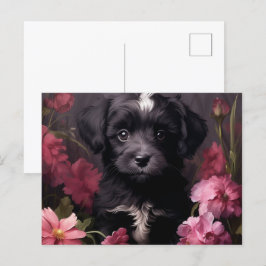 Postal Carte Postale Fleur Magique du Chien