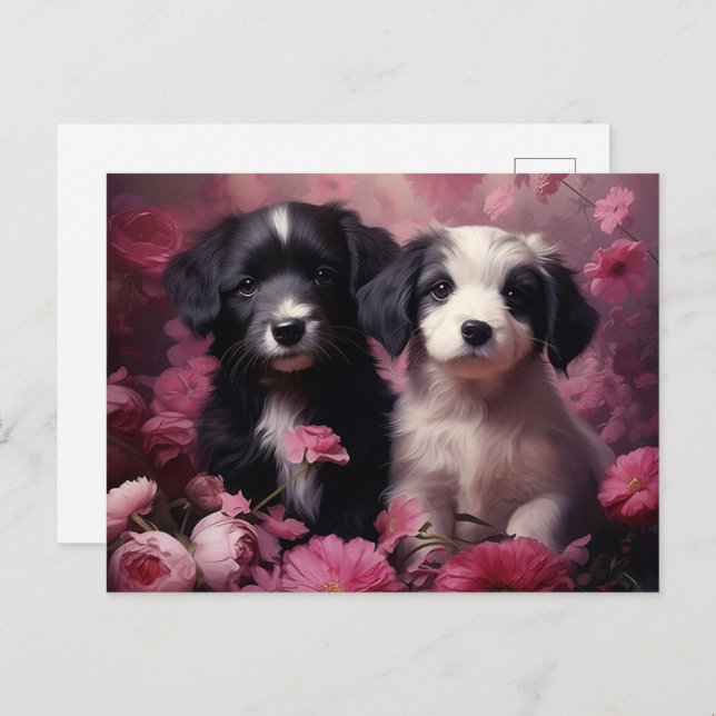 Postal Carte Postale Fleur Mélodieuse du Chien (Anverso / Reverso)
