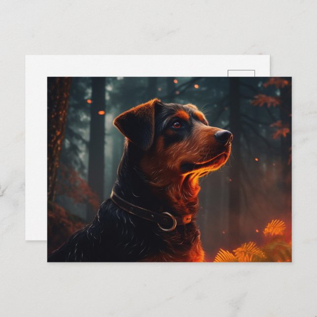 Postal Carte postale Happiness on Four Paws (Anverso / Reverso)