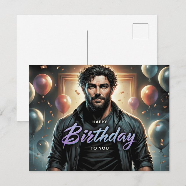 Postal Carte Postale Happy Birthday 2026 -4 (Anverso / Reverso)