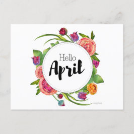 Postal Carte Postale Hello April