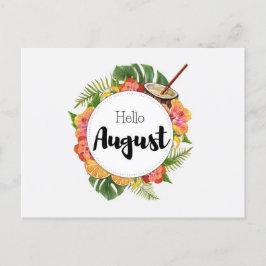 Postal Carte Postale Hello August