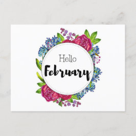 Postal Carte Postale Hello February