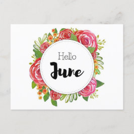 Postal Carte Postale Hello June