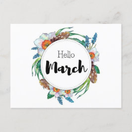 Postal Carte Postale Hello March