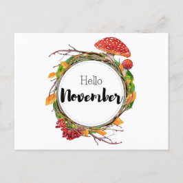 Postal Carte Postale Hello November