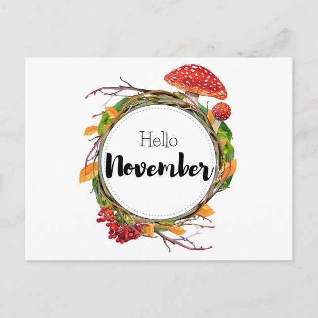 Postal Carte Postale Hello November (Anverso)