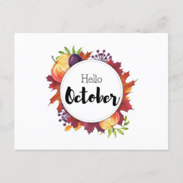 Postal Carte Postale Hello October