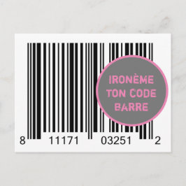 Postal Carte Postale Ironème "Ironème ton code-barre"