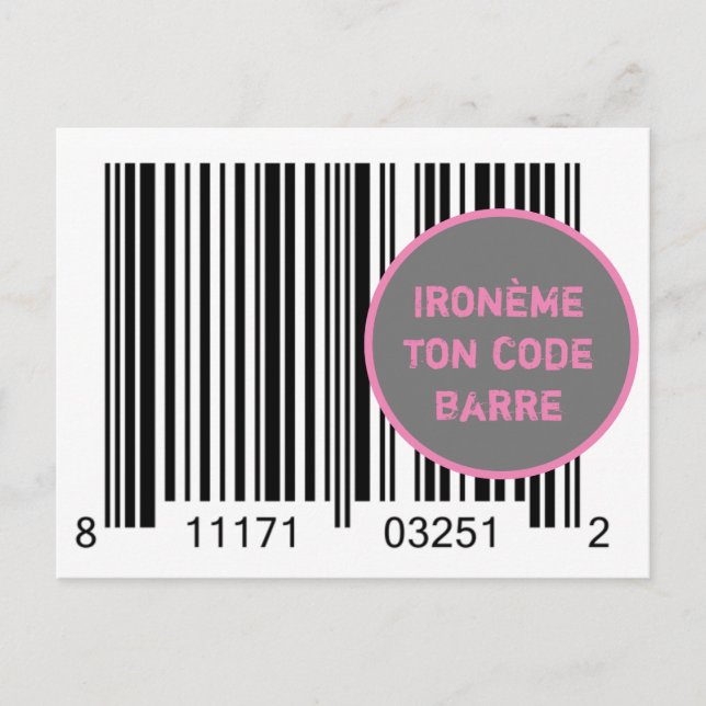 Postal Carte Postale Ironème "Ironème ton code-barre" (Anverso)