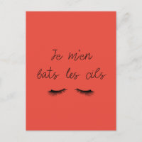 Carte postale Je m'en bats les