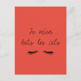 Postal Carte postale Je m'en bats les