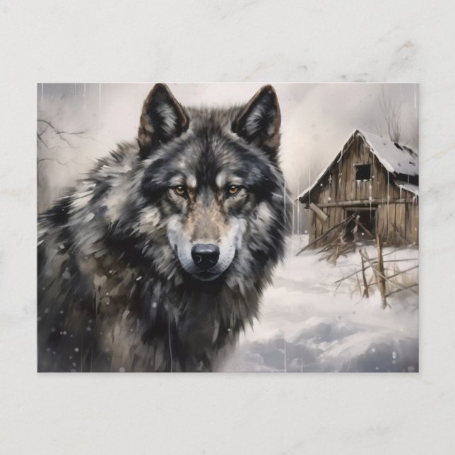 Postal Carte postale Loup Série 1-5 (Anverso)