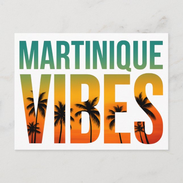Postal Carte postale Martinique Vibes | Coucher de soleil (Anverso)