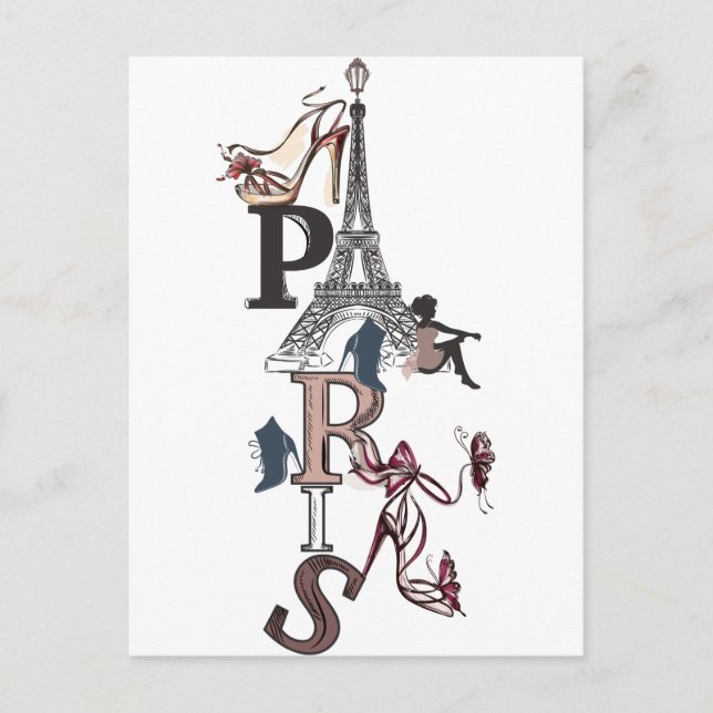 POSTAL CARTE POSTALE PARIS (Anverso)