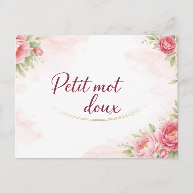 Postal Carte postale  Petit mot doux (Anverso)