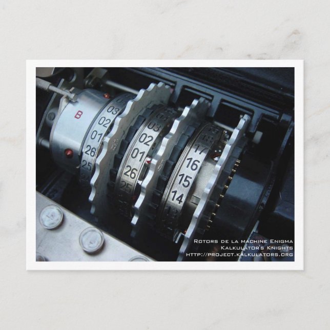 Postal Carte postale Rotor Enigma (Anverso)