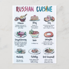 Postal Carte Postale Russian cuisine
