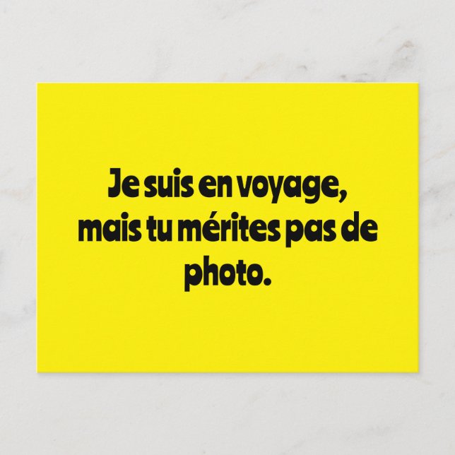Postal Carte postale sans mérite (Anverso)