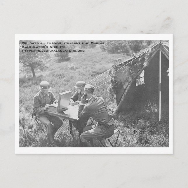 Postal Carte postale Soldats Enigma (Anverso)