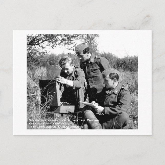 Postal Carte postale Soldats Enigma (Anverso)
