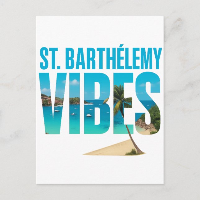Postal Carte postale St. Barthélemy Vibes  (Anverso)