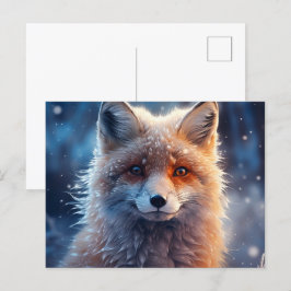 Postal Carte postale The Magic of Foxes in the Snow