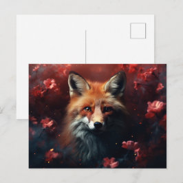 Postal Carte postale The Magical Gleam of the Starry Fox