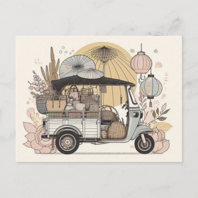 Postal Carte postale tuk tuk (Anverso)