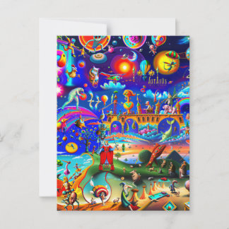 Postal Carte Postale Un monde de personnages étranges