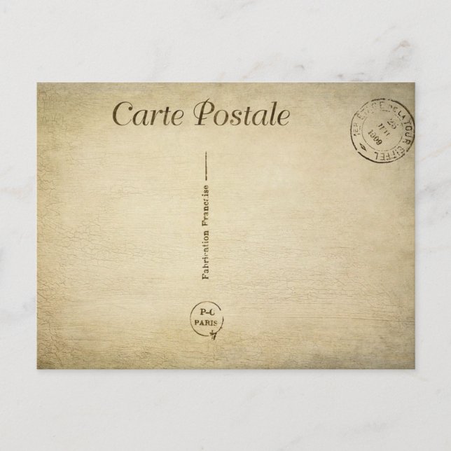 Postal Carte Postale Vintage (Anverso)